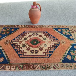 Rug 2x3 Small, Vintage Rug, Doormat, Turkish Rug 2x3 Oushak, Kitchen Entry Rug, Boho Home Decor, Handmade Short Rug, Persian Rug 2x3 Heriz