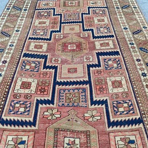 Caucasian Antique Rug 5x8, Oriental Rug, Azerbaijan Rug, Green Rug, Kazak Rugs, Collectors piece, Bohemian Decor, Textiles Art