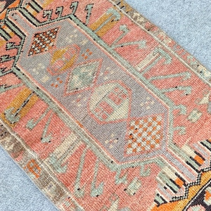 Oushak Rug 2x3, Small Vintage Rug, Turkish Rug 2x3, Boho Rug, Handmade Rug, Entry Rug, Home Decor, Minimalist Rug, Persian Rug 2x3 Heriz