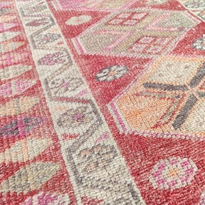 Persian Heriz Runner Rug 3x13, Long Runner Rug, Oriental Rug, Antique 13&#39; 14&#39; Runner, Handmade Runner, Neutral Rug Hallway Stairs