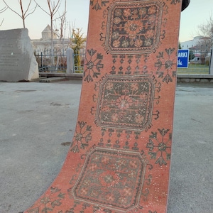 Tapis turc extra long en laine oushak 2 x 19