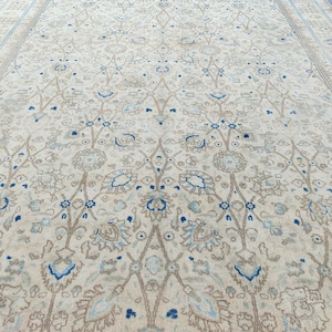 Persian Muted Rugs 8x11ft, Large Rug, Neutral Area Rug, Oriental Rug 8x11, Heriz Rug, Oversize Vintage Rug, Mahal Rug, Home Rug, Faded Rug