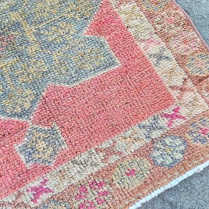 Vintage Runner 3x12, Oriental Runner 3x12 Persian, Hallway Stair Runner, Turkish Runner Light, Boho Runner rug, Home Decor, Handmade Rug