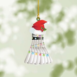 Badminton Shuttlecock Ornament, Badminton Shuttlecock Christmas Ornament, Sport Ornament, Badminton Fan Xmas Gift, Gift For Kids UH057