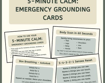5-Minute Calm: Emergency Grounding Cards