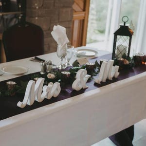 Mrs & Mr lettering | 3D-printed wedding decoration | personalized | 3 sizes | table decoration | gift for guests