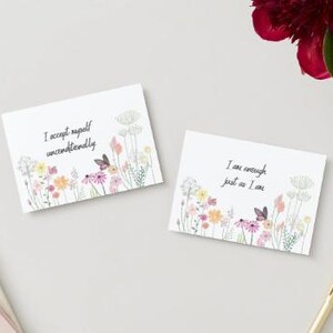 100 Tarjetas Imprimibles de Afirmaciones de Amor Propio / Bienestar Mental, Aumento de la Confianza, Frases de Autocuidado, Crecimiento Personal, Aprender a Amarse a Uno Mismo