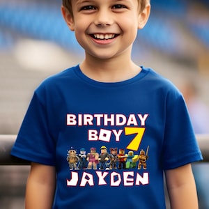 Custom Roblox Birthday Shirt, Personalized Roblox Birthday Shirt, Video Game Birthday Tee, Roblox Family Birthday Shirt, Roblox Shirt