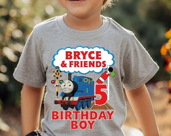 Custom Thomas the Train Shirt, Thomas Birthday Shirt, Train and Friends Birthday Shirt, Thomas Family Birthday Shirt, Train T-Shirt