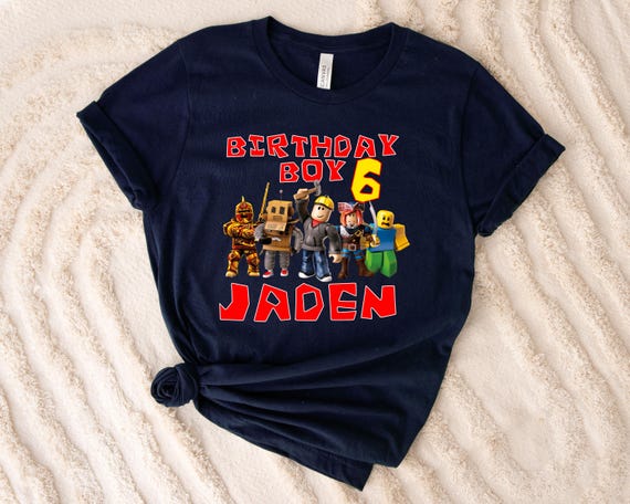 Custom Roblox Shirt, Personalized Roblox Birthday Shirt, Video Game Matching Birthday Tee, Roblox Family Birthday Shirt