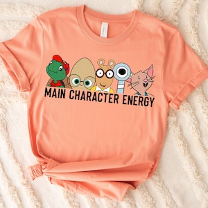 Arthur Main Character Energy Shirt, Cartoon Book Lover Shirt, Main Character Energy T-shirt, Read Childeren&#39;s Book Shirt, Arthur Read Book