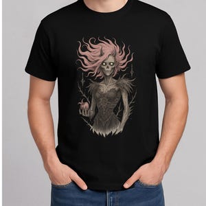Shinigami Grafik T-Shirt, Shinigami Apfel T-Shirt, Inspiriert von Mysterious Notebooks, Dark Anime Shirt, Gothic Justice Tee, Manga Fan Geschenkidee