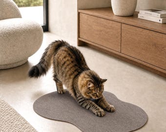 Wool Felt Cat Scratching Mat | Minimalist Cat Scratcher | Made in Canada | MATT™