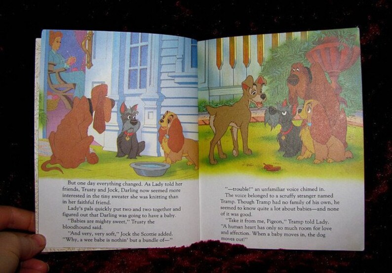 Walt Disney's Lady and the Tramp Little Golden Book Etsy