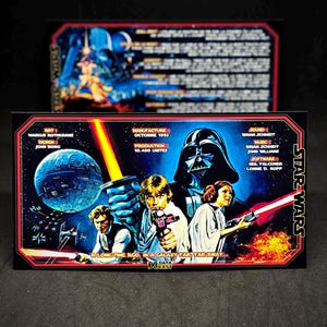 Data East スターウォーズ 1992 エプロンカード ピンボール説明書 カスタムピンボールカードセット - フランス語または英語 - バージョン1