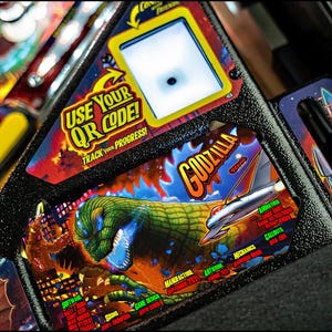 Stern Godzilla 2021 Carte Insider Flipper - Custom Printed Pinball Apron Card