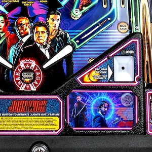 Stern John Wick 2024 Carte Insider Flipper - Custom Printed Pinball Apron Card