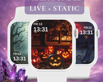 Halloween Apple Watch Wallpaper Bundle | Spooky Faces (Digital Download)