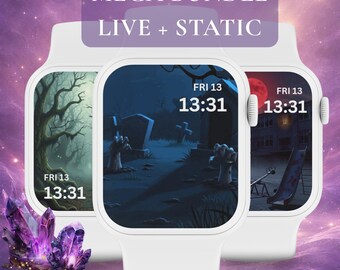 Spooky Halloween Apple Watch Wallpaper Bundle | Pumpkin, Ghost, Cat