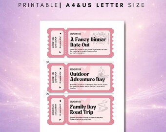 Mother's Day Printable Coupons, Personalized Love Book (Digital Download)