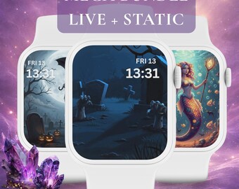 Halloween Apple Watch Wallpaper Bundle | Spooky Live & Static Faces