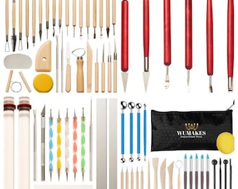 75-Piece Clay Sculpting Tool Set - Pottery Carving, Modeling & Detailing