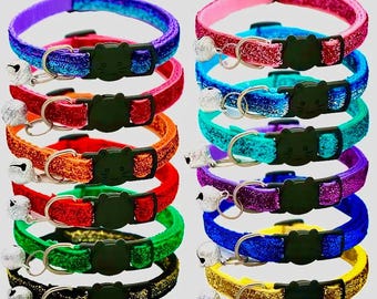 Weiches reflektierendes Katzenhalsband - Verstellbares Sicherheits-Glöckchenhalsband für Indoor & Outdoor Katzen