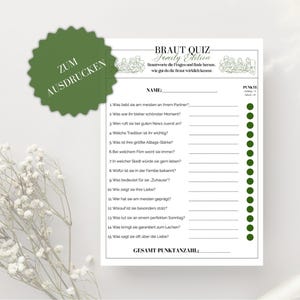 Bachelorette Game - Who Knows the Bride? – Family Edition | Wedding Game to Print | PDF Download | Wedding Party | Bridal Shower
