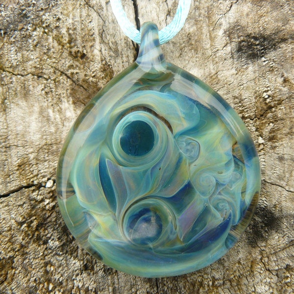 Lampwork Glass Double Sided Pendant