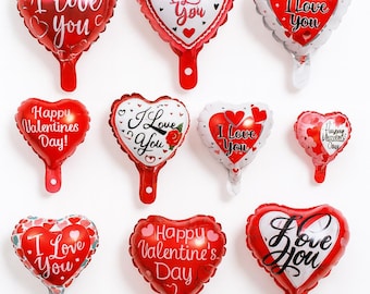 Rote Folienballons für Valentinstag, Hochzeit, Hen do Events