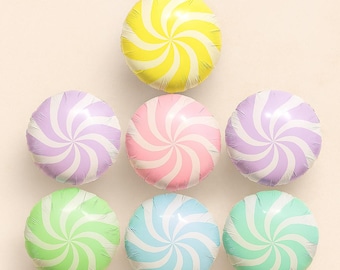Candy Swirl Folienballons, für Geburtstage, Babypartys, Candy-Themen Veranstaltungen, Geschlecht zeigt, Foto Kulissen, Ice Cream Party Decor 45 cm/18&quot;