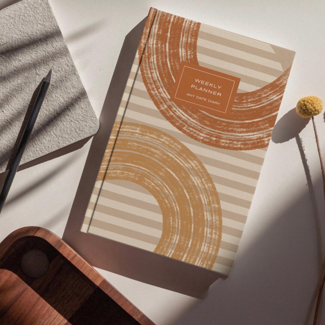 Minimalist Undated Weekly Planner: A5 Abstract Design - Etsy