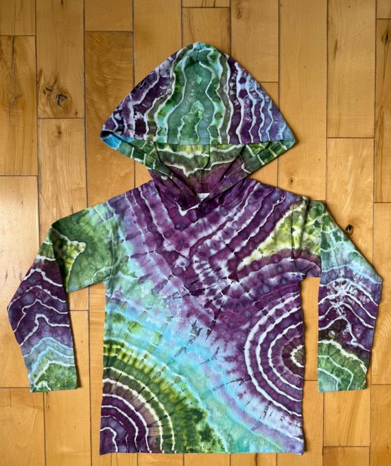 Tiny Ice Dye Hoodie - Youth S (6-8) Ocean Floor