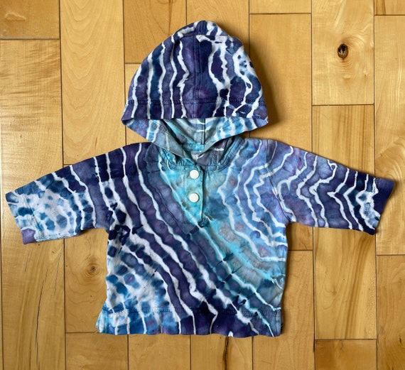 Tiny Ice Dye Hoodie - 6mo Outer Space