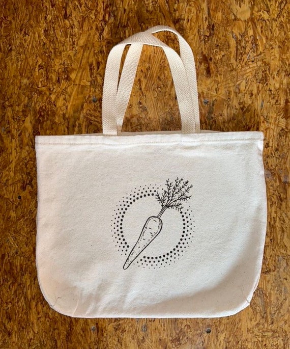 Funky Carrot Tote Bag - Vintage Vibes