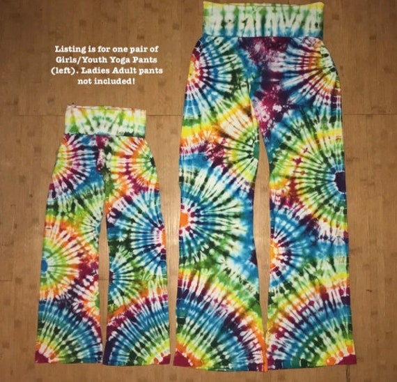 Multiple Sizes - Girls/Youth Yoga Pants - Rainbow Sunburst