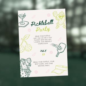 50 Pickleball-Cliparts im Paket | Pickleball-Illustrationen (SVG, PNG & EPS) | Pickleball-Maskottchen, Schläger-Grafiken (Linienzeichnungen) | Sport Bild 3