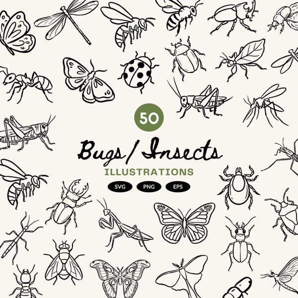 One Cute Bug Clipart - Etsy UK