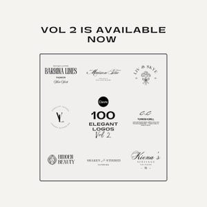 100 Elegant Logo, Editable Minimal Logo for Small Business, Luxury Logo, Text Logo, Customizable Business Logo, Premade Logo Canva image 11