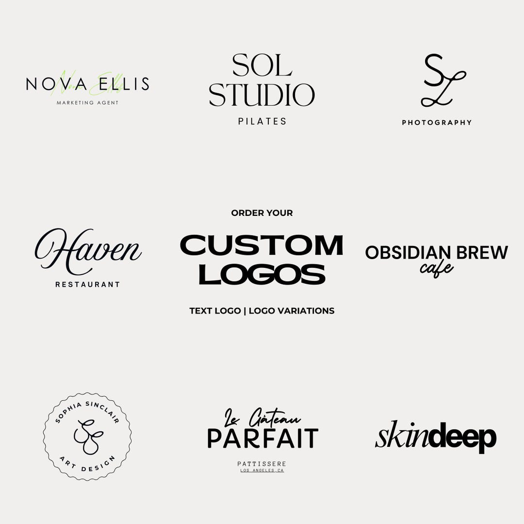 I Will Create Custom Text Logo Design for Your Business | Elegant Logo ...