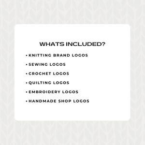 50 Premade Knitting & Crochet Logo | Customizable Sewing Shop Logo ...