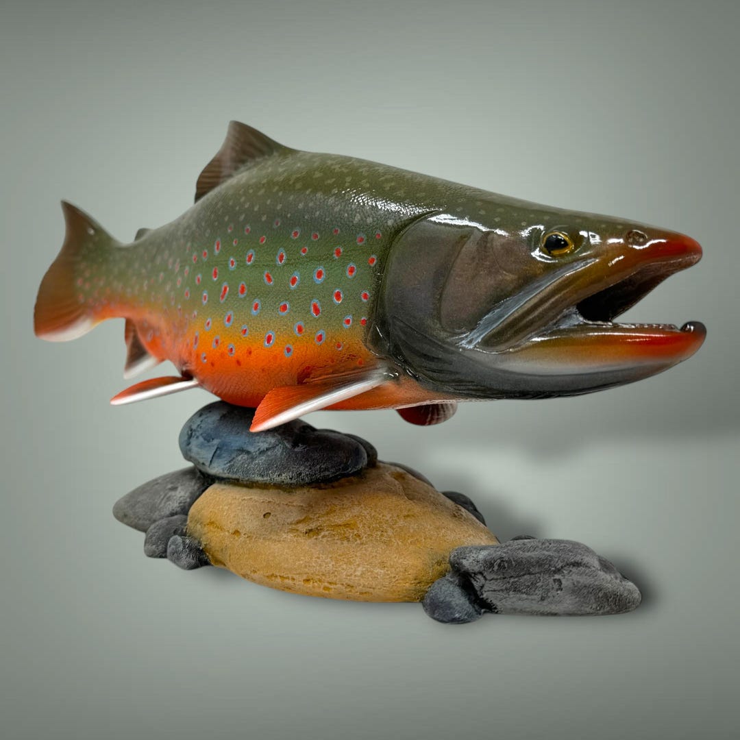 Dolly Varden Arctic Char Sculpture Fishing Gift for Anglers