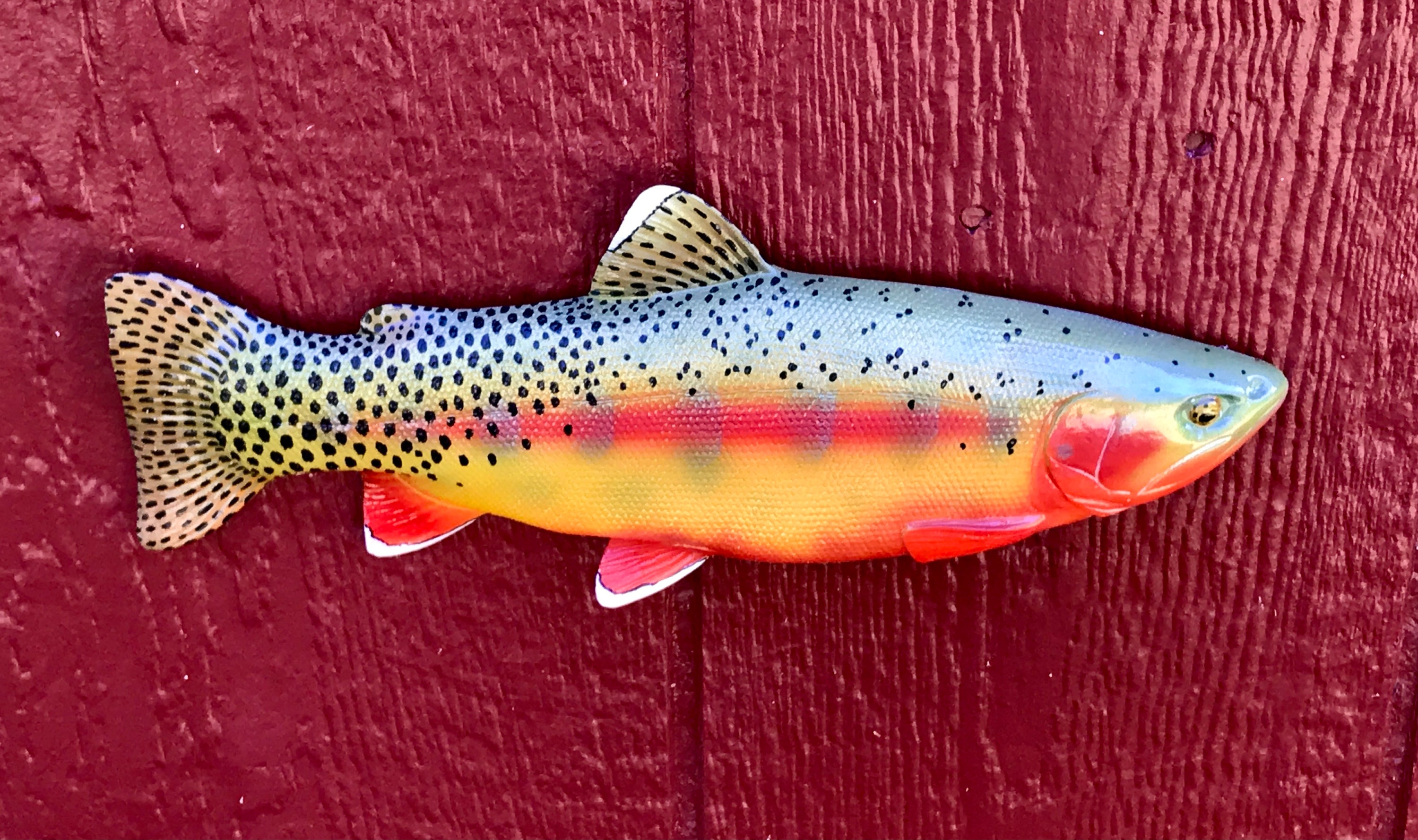 Golden Trout Wall Sculpture Lodge Cabin Wall Art Catch Etsy