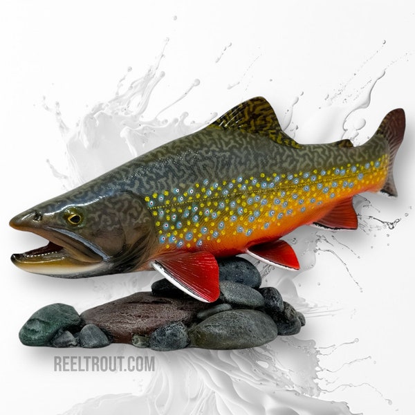 Choice of Trout Sculpture || Fishing, Flyfishing, Fly Tying, Taxidermy, Art, Rainbow Brown Golden Cutthroat Brook, Home Decor