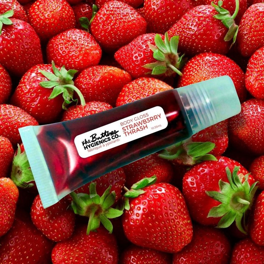 Strawberry Thrash Lip Gloss Strawberry Gloss Lip Gloss - Etsy