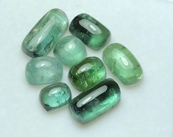 19.50 Carat Tourmaline Cabochons: Natural Gemstones (6.6-13.5mm Sizes)