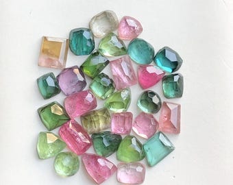 24 Carat small size Tourmaline Rosecuts: Natural Gemstones (5-7mm)