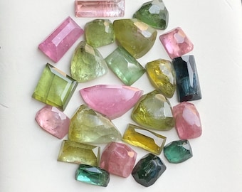 Natural Tourmaline Rosecuts - 39 Carats, 6-14mm