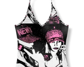 Custom Y2K Alternative Mcbling Inspired Halter Top