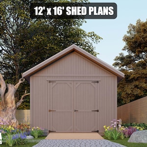 12x16 Shed Plans - DIY Building Guide - Blueprints PDF with Material List image 13